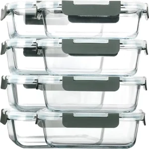 Glass Meal Prep and Food Storage Containers Airtight Glass Lunch Containers