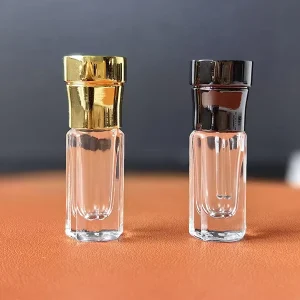 Glass Octagonal Bottle Strong Sealing No Oil Leakage Perfume Sample Bottle Small Capacity Convenient Travel Comping White Paper