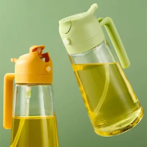 Glass Oil Bottle Spray and Pour Dual-Purpose Household Kitchen Oil Pot High-Temperature Resistant