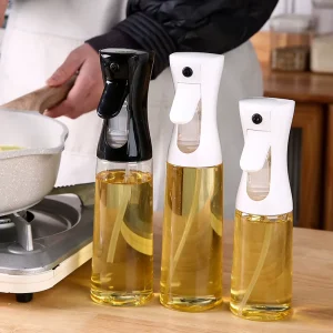 Glass Oil Sprayer Bottle Food Grade Refillable Olive Oil Spray Bottle for Cooking BBQ Salad Baking