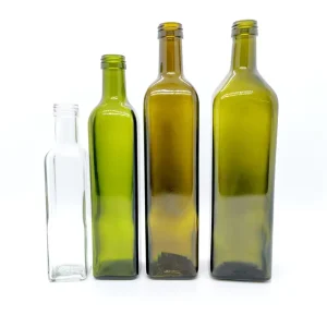 Glass Olive Oil Bottle With Ropp or Plastic Cap for Food Oil 250ml 500ml Glass Bottle in Stock