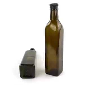 Glass Olive Oil Bottles with Lid for Kitchen