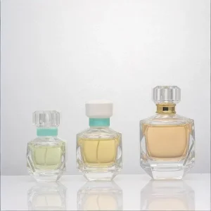 Glass Perfume Bottle 50ml Transparent Multi-sided Rhombic Glass 100ml