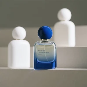 Glass Perfume Bottles 30ml 50ml 100ml White with Spray Pump and Round Ball Cap