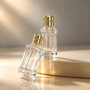 Glass Perfume Bottles Empty 15ml and 50ml with Screw Caps Transparent Refillable Containers