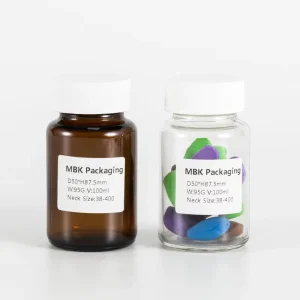 Glass Pill Bottles for Medicine Amber and Clear Pharmaceutical Containers
