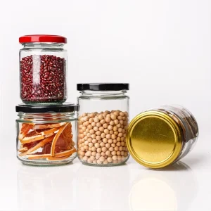 Glass Round Jars Wide Mouth Round Glass Canning Jar With Lid for Food Storage