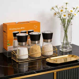 Glass Spice Jars with Airtight Lids BPA Free Eco Friendly Clear Seasoning Containers for Kitchen Storage and Party Use