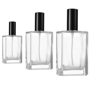 Glass Spray Bottle 30ml 50ml 100ml 150ml with Screw Atomizer and Aluminum Lid for Perfume and Cologne