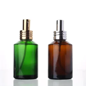 Glass Spray Bottle 30ml 60ml 100ml Amber Green for Perfume Essential Oil with Pump Sprayer