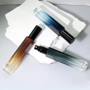 Glass Spray Bottle 5ml 10ml 15ml Gradient Color, Refillable with Screw Cap