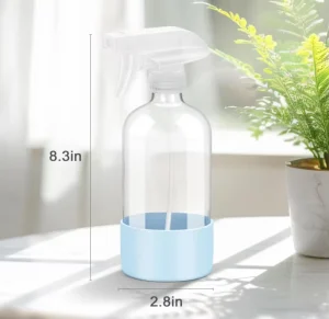 Glass Spray Bottle with Silicone Sleeve