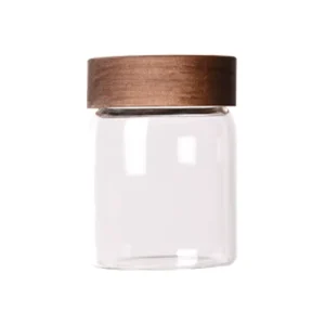 Glass Storage Jar with Metal Lid for Kitchen Honey Food Storage
