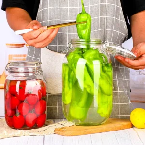 Glass Storage Jars 500ml-3000ml with Screw Cap for Honey, Pickles, and Jam
