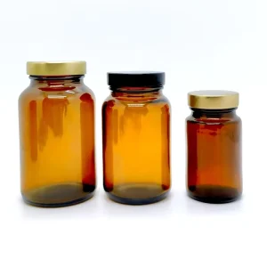 Glass Supplement Bottles 80ml 100ml 250ml for Medicine Pills Capsules Vitamins