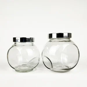 Glass Tea and Food Storage Jar with Metal Cap 50ml 100ml 180ml 380ml 480ml 680ml 850ml