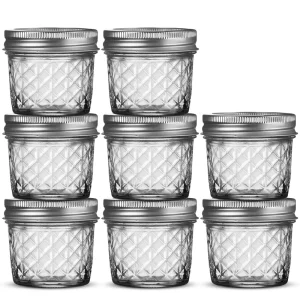 Glass Wide Mouth Clear 120ml Mini Canning Jars with Metal Lids