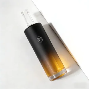Glass Wine Bottle Cork Lid 100ml 200ml 500ml 750ml Gradient Spraying Color Tequila Vodka Gin Rum Glass Bottle
