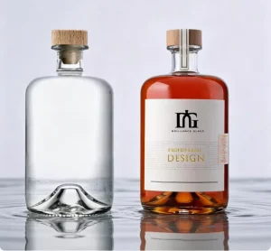 Glass Wine Bottles for Fruit Wine Transparent Concave Bottom Empty 100ml 375ml 500ml 750ml