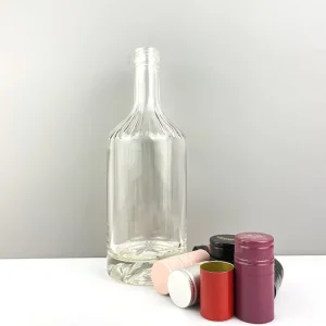 Glass Wine and Liquor Bottles 750 ml, Whisky and Vodka Bottles with Cork Stoppers