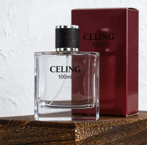 Global Transportation Elegant Transparent Square Glass Perfume Bottle 50ml 100ml Leather Lid Pump Spray Custom Logo