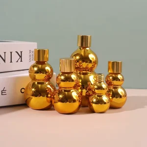 Gold Gourd Perfume Bottle with Screw Cap 10ml 20ml 30ml 50ml 100ml