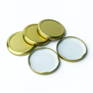 Gold Silver Colored Tinplate Closures for Glass Bottles