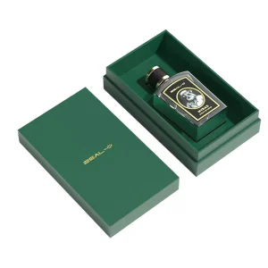 Golden Glass Perfume Bottle and Box Set for Men and Women Perfume Oil Packaging