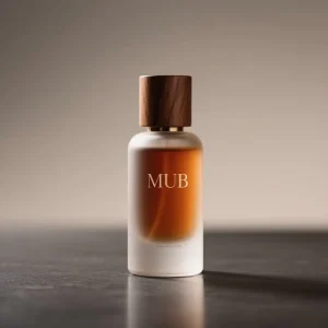 Gradient Glass Container with Wood Lid, Empty Bottle for Perfume and Skincare Packaging