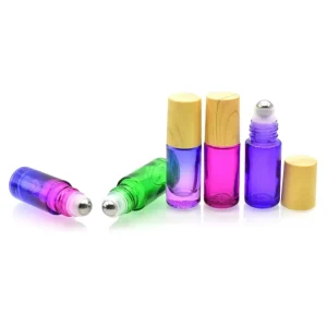 Gradient Matte Glass Essential Oil and Perfume Roll-On Bottles, 5ml, for Body Oil and Skin Care Serum