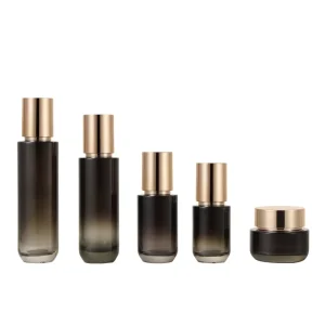 Gradually Darkening Empty Glass Cosmetic Packaging Bottle for Skincare Products