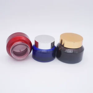 Green 30ml Cosmetic Glass Cream Jar