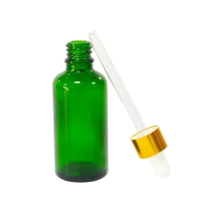Green Dropper Bottles Glass Bottles with Eye Droppers for Essential Oils Liquids Leakproof Travel Bottles