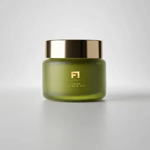 Green and Black 50g 100g Refillable Round Cosmetic Jars for Skincare Packaging