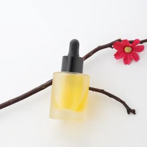 HOPECK 15 30ML Frosted White Glass Bottle 18 415 Plastic Aluminum Collar Pipette Dropper for Face Cream Essential Oils Serum