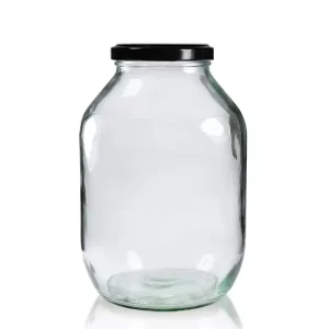 Half-Gallon Clear Glass Pickle Jar with Twist-Off Lid