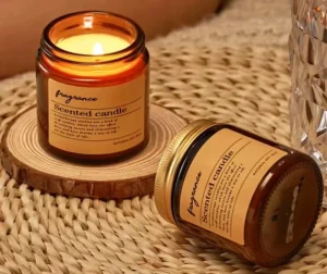 Handcrafted Soy Candle Aromatherapy Amber Glass Long Lasting 60 Hour Burn Bedroom Sleep