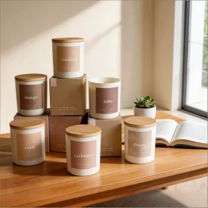Handmade Aromatic Soy Wax Candles Nordic Glass Jar Wedding Gifts Holiday Souvenirs