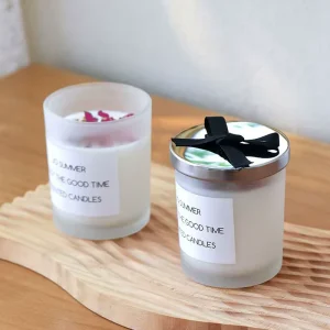 Handmade Christmas Dried Flower Scented Soy Wax Candles Aromatherapy Glass Jars for Birthday Gifts Holiday Decorations