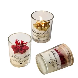 Handmade Custom Soy Wax Scented Candle Luxury Glass Candle Jar