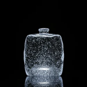 Handmade Glass Perfume Bottle with Bubble Design