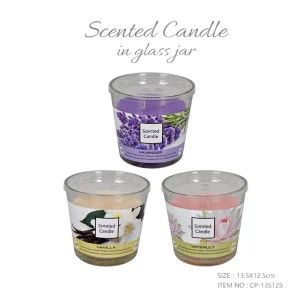 Handmade Scented Candle in Glass Jar for Home Decoration Weddings Holiday