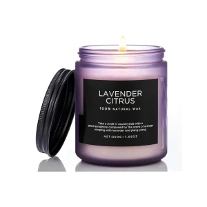 Handmade Soy Wax Aromatherapy Candle Glass Jar Slow Burning