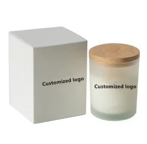 Handmade Soy Wax Candle in Matte Glass Jar with Bamboo Lid Even Burning & Long Lasting Scent for Bedroom Decor & Stress Relief