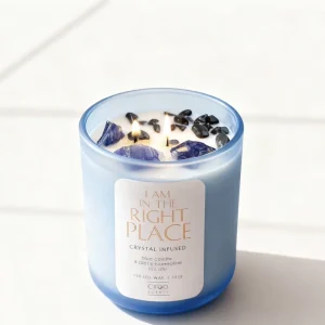 Handmade Soy Wax Scented Candles Crystal Stones Nordic Style Floral Aromatherapy Home Decoration Glass Jars Aromatherapy Candle