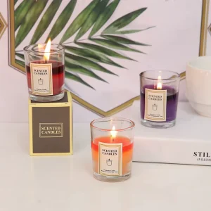 Heart Scented Candle Paraffin Wax ABS Glass Jar for Bedroom Decor Birthday Aromatherapy Fragrance