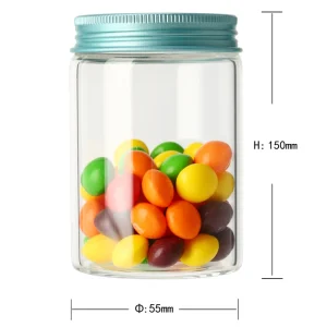 Heat-Resistant 260ml Borosilicate Glass Candy Jar