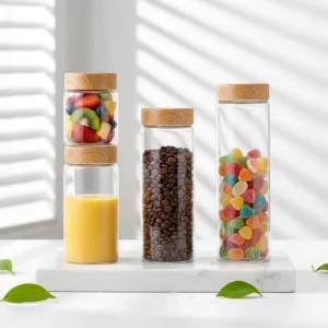 Heat-Resistant Borosilicate Glass Jar for Kitchen Pantry Storage