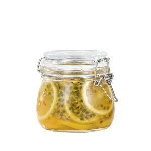 Hermetic Glass Food Container and Spice Jar with Clamp Lid