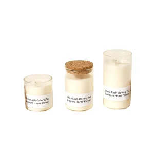 High Borosilicate Clear Glass Candle Jars with Cork